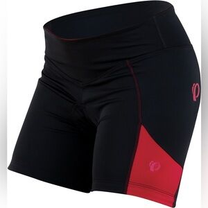 Pearl Izumi Women’s Sugar Black Crimson Red Cycling Bike Athletic Shorts XXL NWT